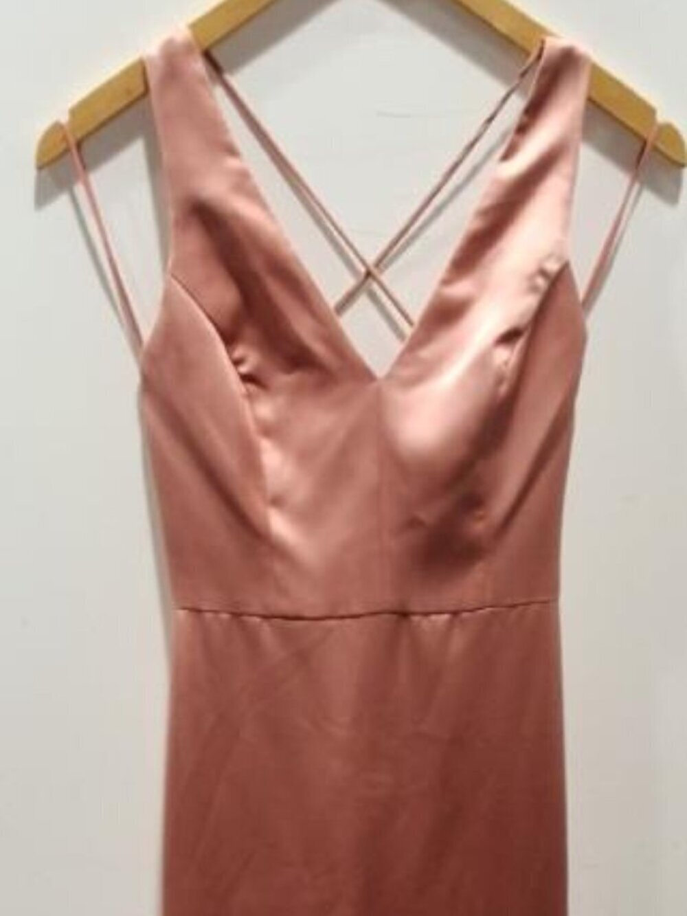 Amsale Kelani Rose Pink Satin Gown 8 NWT Open Back Formal Wedding Bridesmaid - Picture 4 of 5